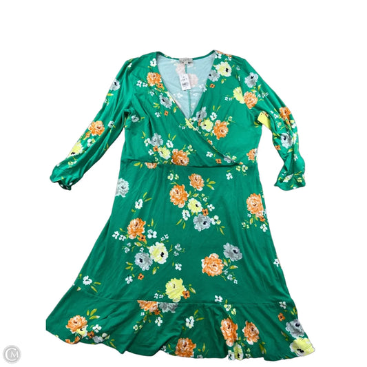 Dress Casual Midi By Loft In Green, Size: M