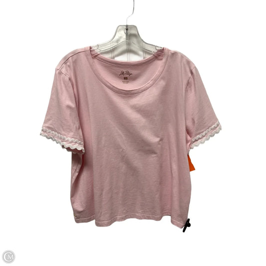 Top Short Sleeve Designer By Lilly Pulitzer In Pink, Size: Xl