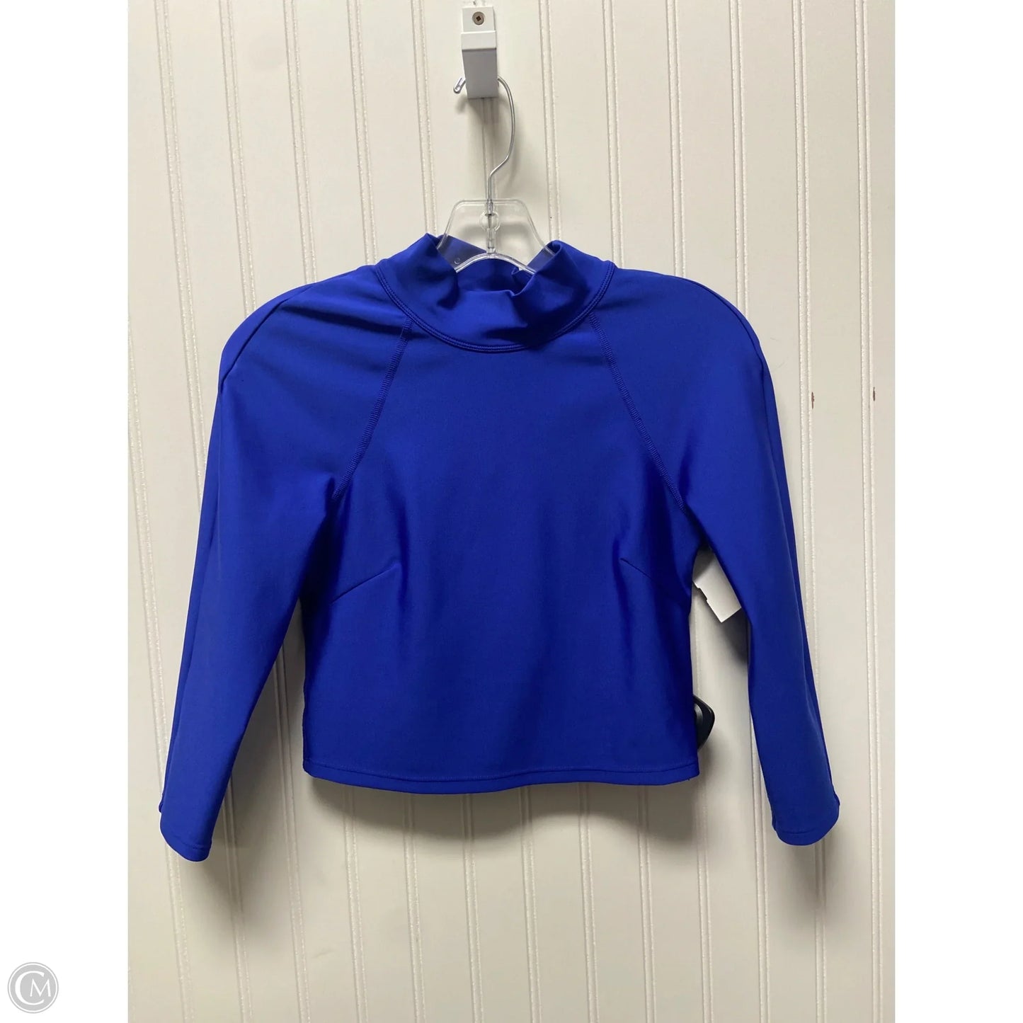Athletic Top Long Sleeve Collar By Alo In Blue, Size: M