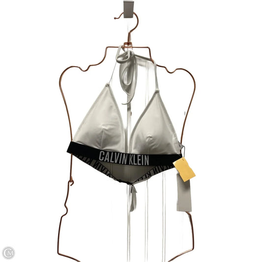 Swimsuit Top By Calvin Klein In White, Size: M