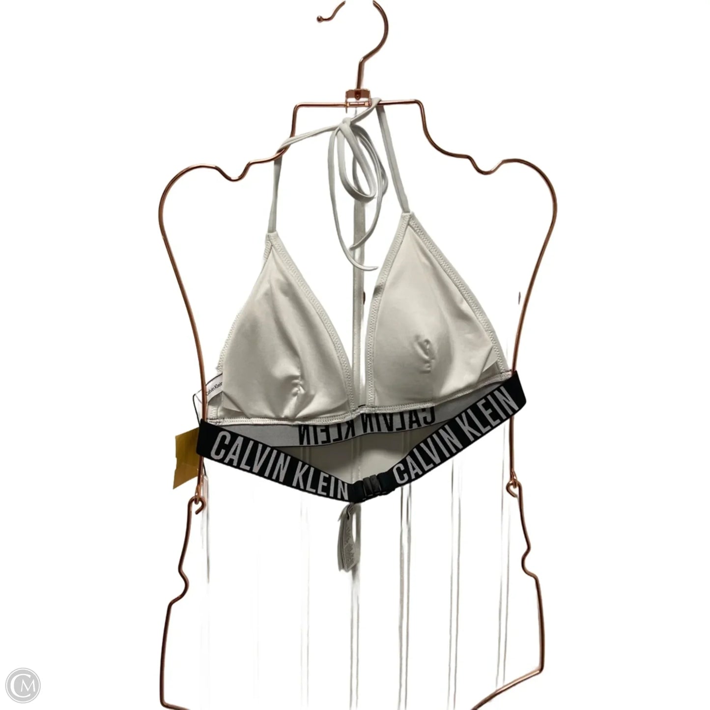 Swimsuit Top By Calvin Klein In White, Size: M