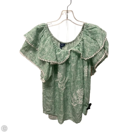 Top Short Sleeve By Democracy In Green, Size: S