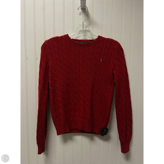 Sweater By Ralph Lauren In Red, Size: Xs