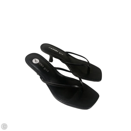Sandals Heels Kitten By Madden Girl In Black, Size: 7
