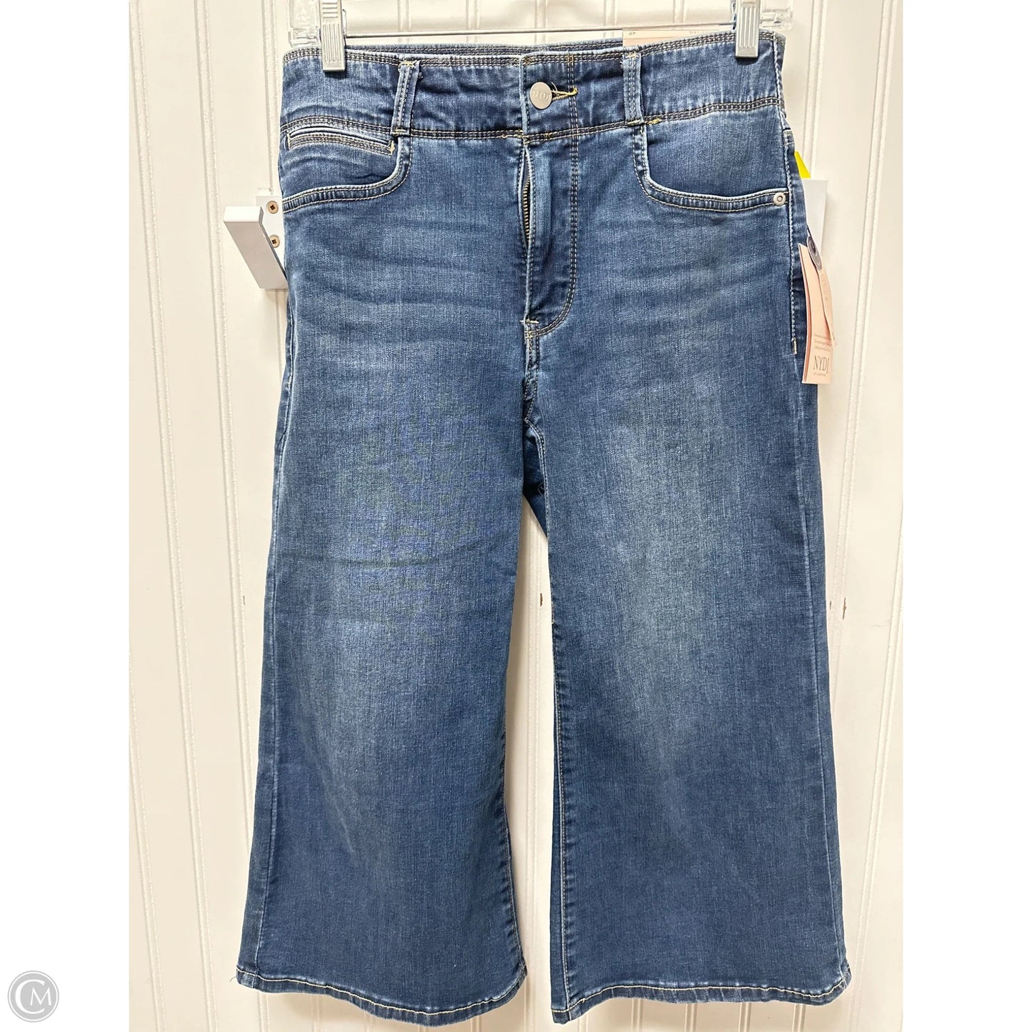 Jeans Wide Leg Cropped By Clothes Mentor In Blue, Size: 4