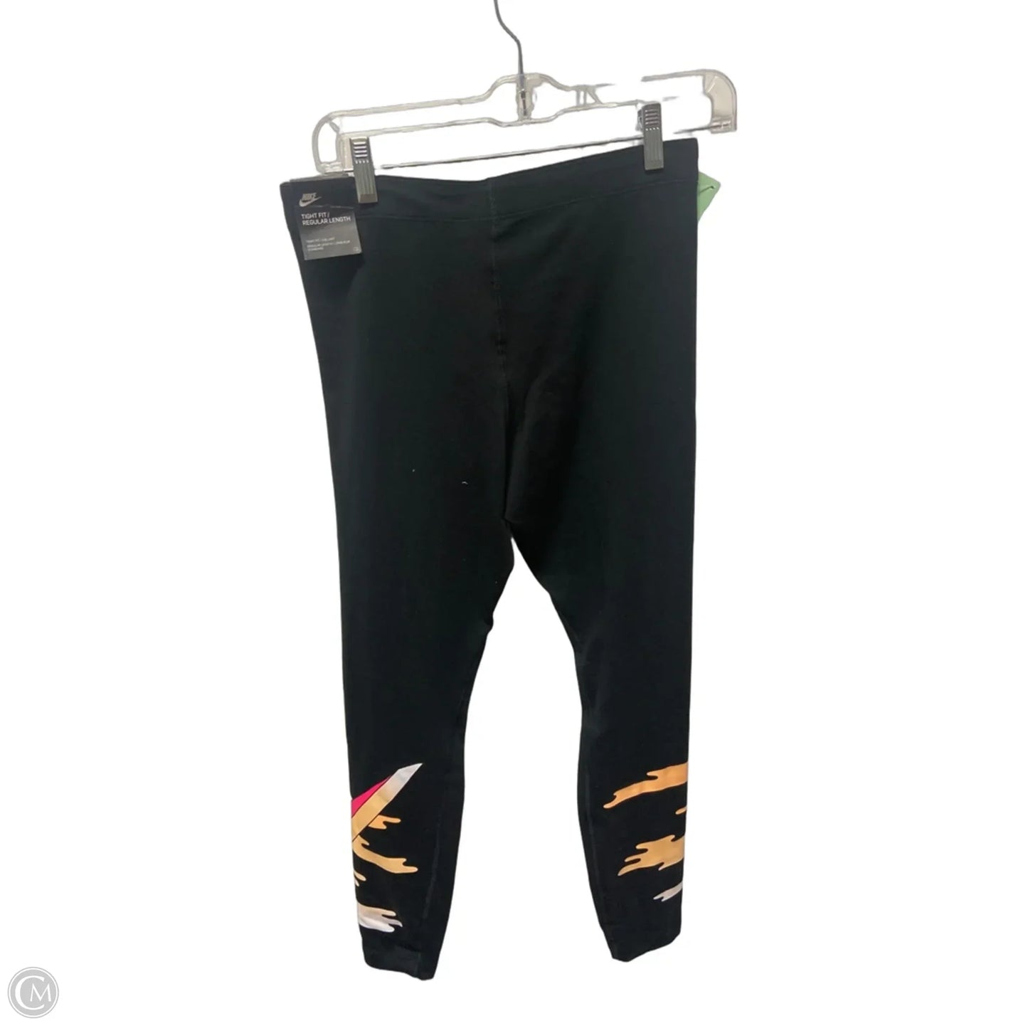 Athletic Leggings By Nike In Black, Size: M