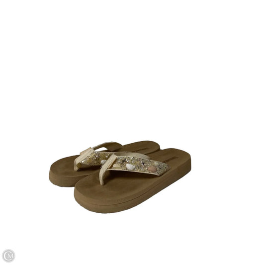 Sandals Flip Flops By Clothes Mentor In Brown, Size: 9