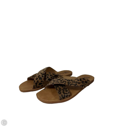 Sandals Flip Flops By Very G In Animal Print, Size: 9