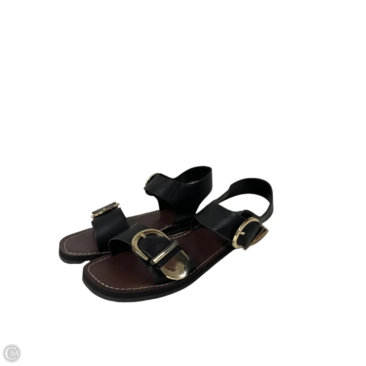Sandals Flip Flops By Universal Thread In Black & Brown, Size: 9