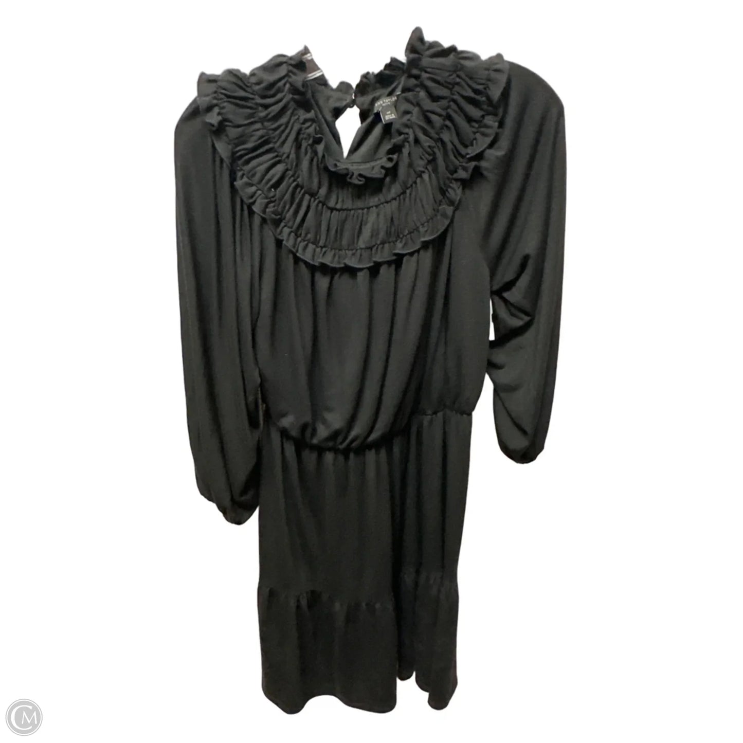 Dress Casual Midi By Ann Taylor In Black, Size: M