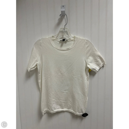 Top Short Sleeve By Ann Taylor In White, Size: S