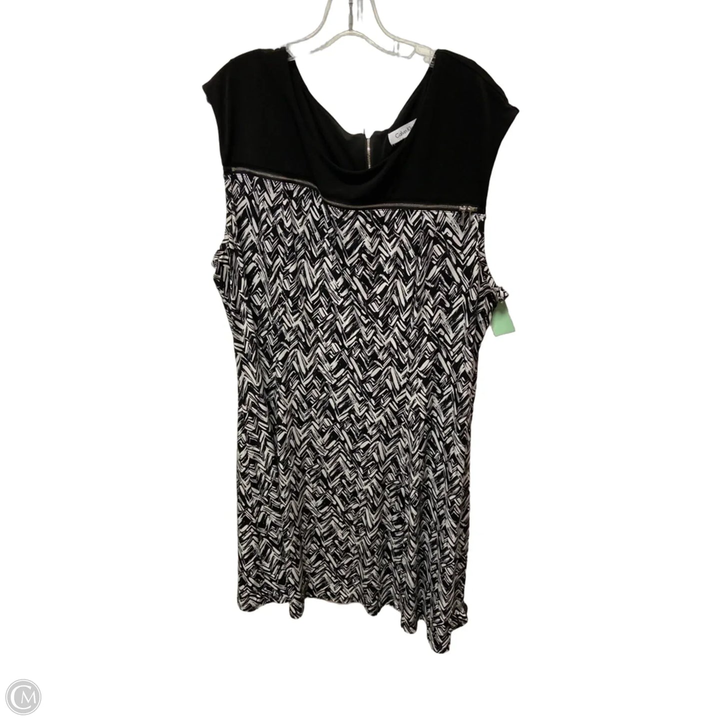 Dress Casual Midi By Calvin Klein In Black, Size: 2x