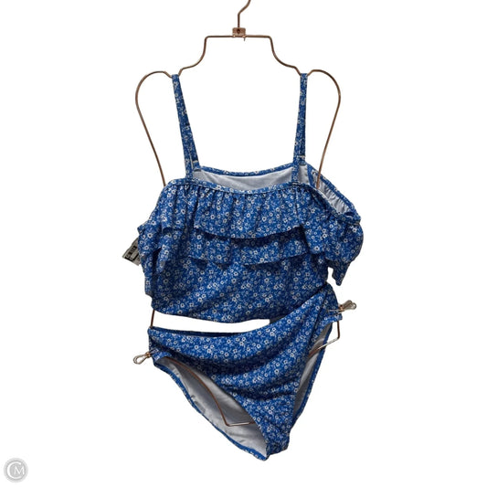 Swimsuit 2pc By Tahari In Blue, Size: Xl