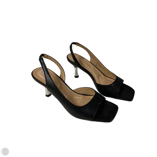 Sandals Heels Stiletto By Adrienne Vittadini In Black, Size: 7.5