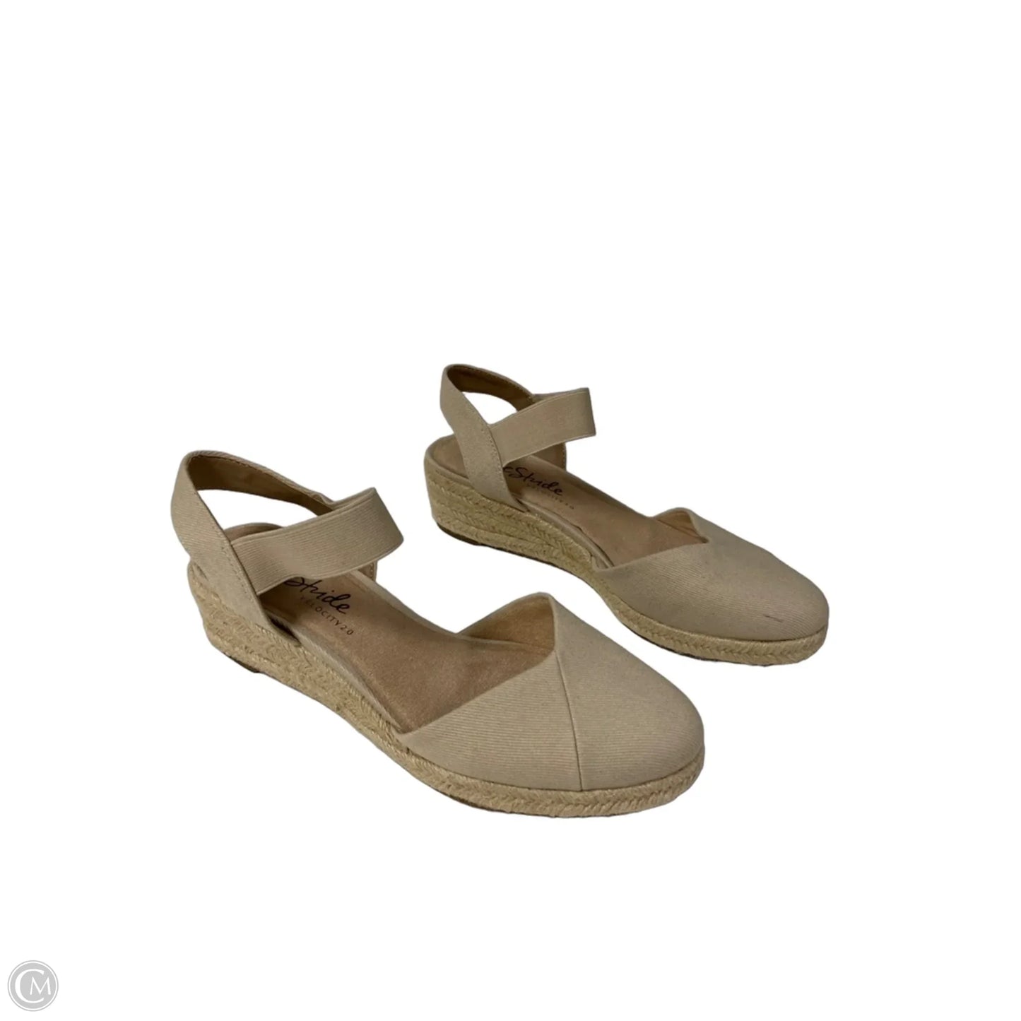 Sandals Heels Wedge By Life Stride In Cream, Size: 7