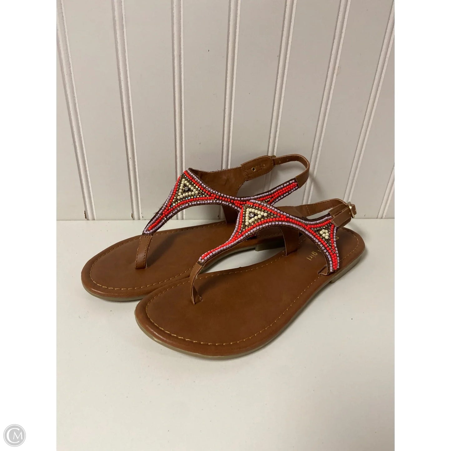 Sandals Flats By Madden Girl In Brown, Size: 7.5