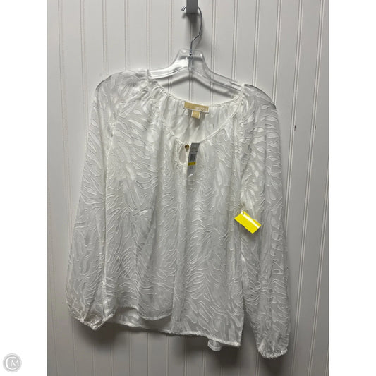 Top Long Sleeve By Michael By Michael Kors In White, Size: M