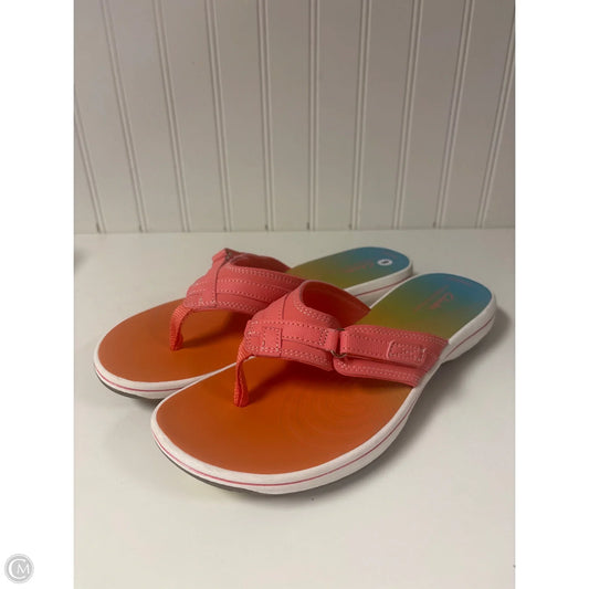 Sandals Flip Flops By Clarks In Multi-colored, Size: 9
