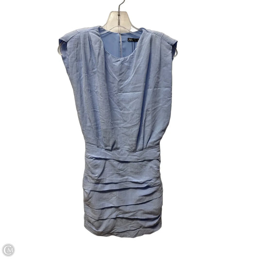 Dress Casual Midi By Zara In Blue, Size: Xs