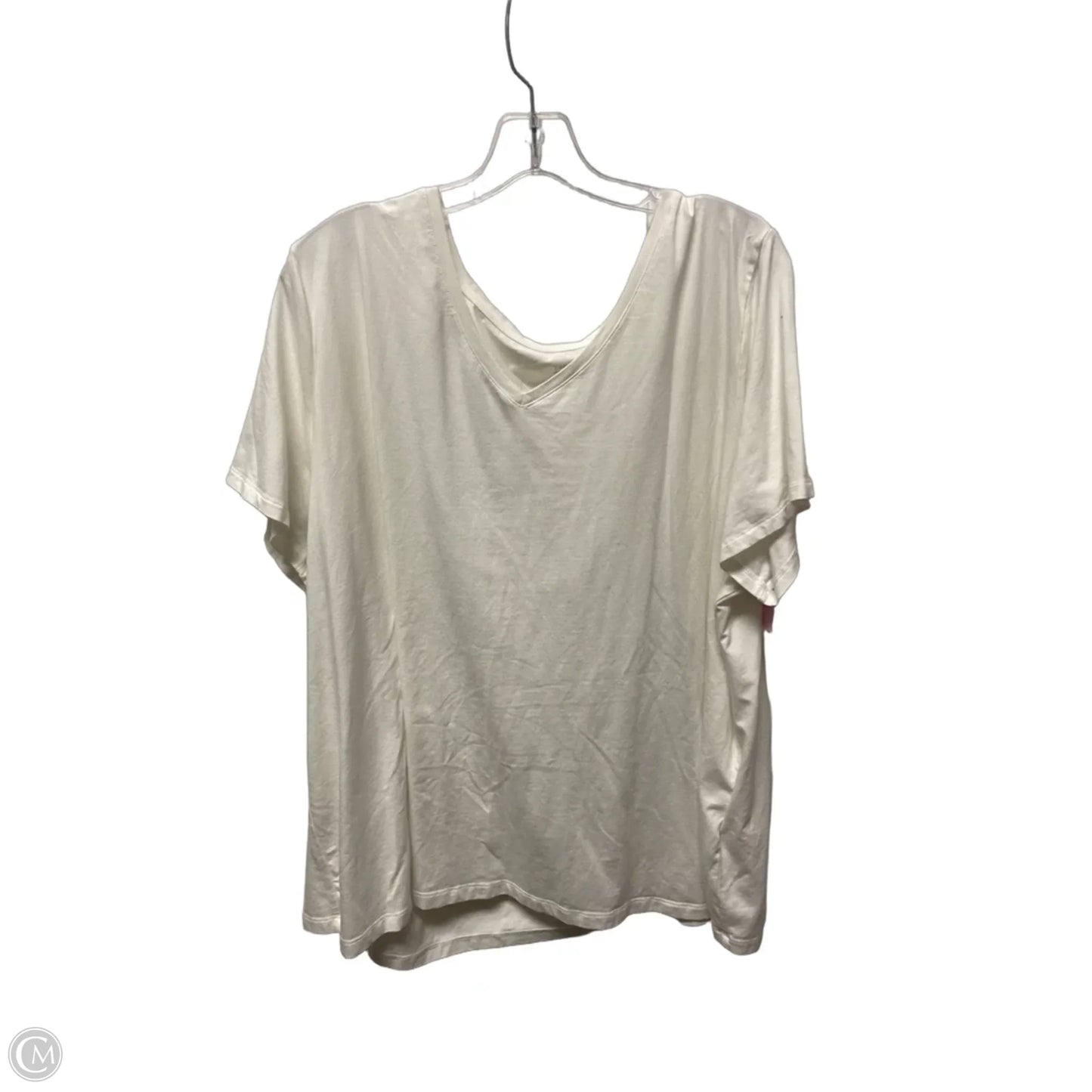 Top Short Sleeve By Amazon Essentials In White, Size: 4x