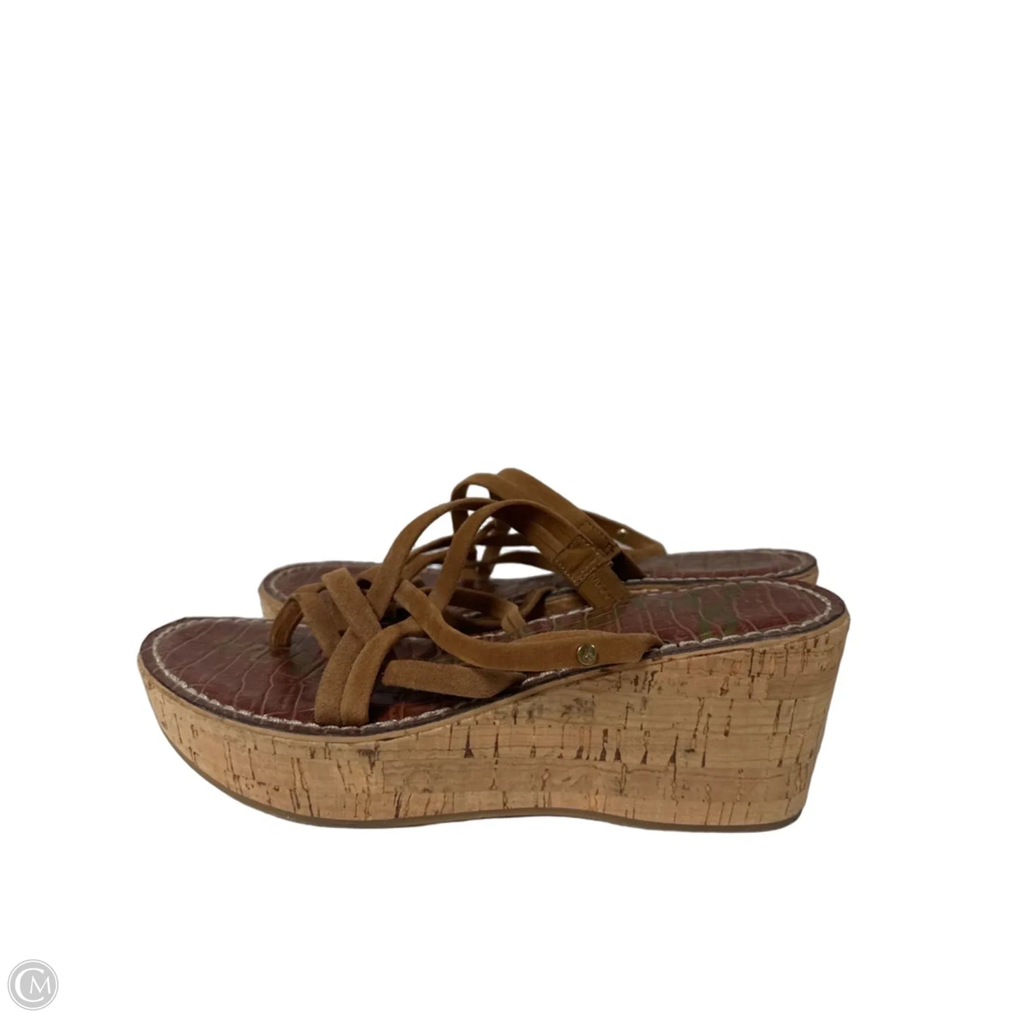 Sandals Heels Wedge By Sam Edelman In Bronze, Size: 7.5