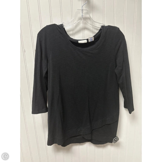 Top Long Sleeve By Zara In Black, Size: S