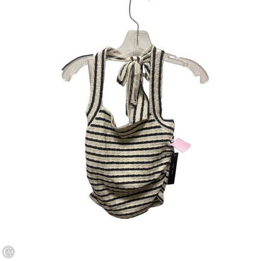 Top Sleeveless By Moa Moa In Striped Pattern, Size: M