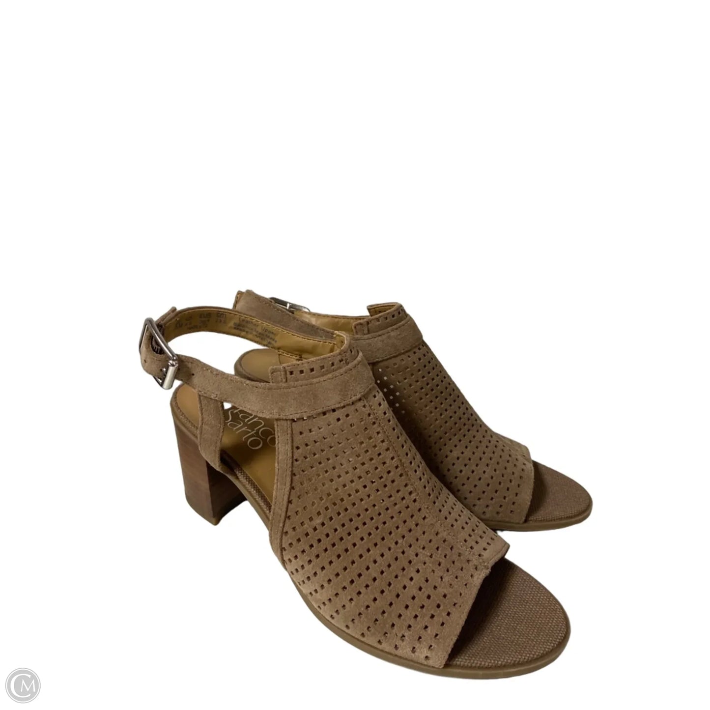 Sandals Heels Block By Franco Sarto In Brown, Size: 6.5