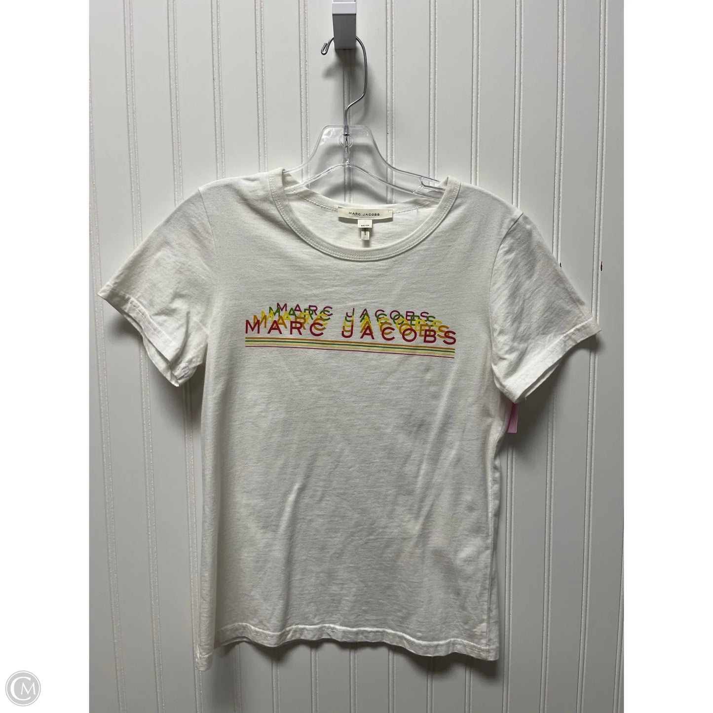 Top Short Sleeve Designer By Marc Jacobs In White, Size: Xs