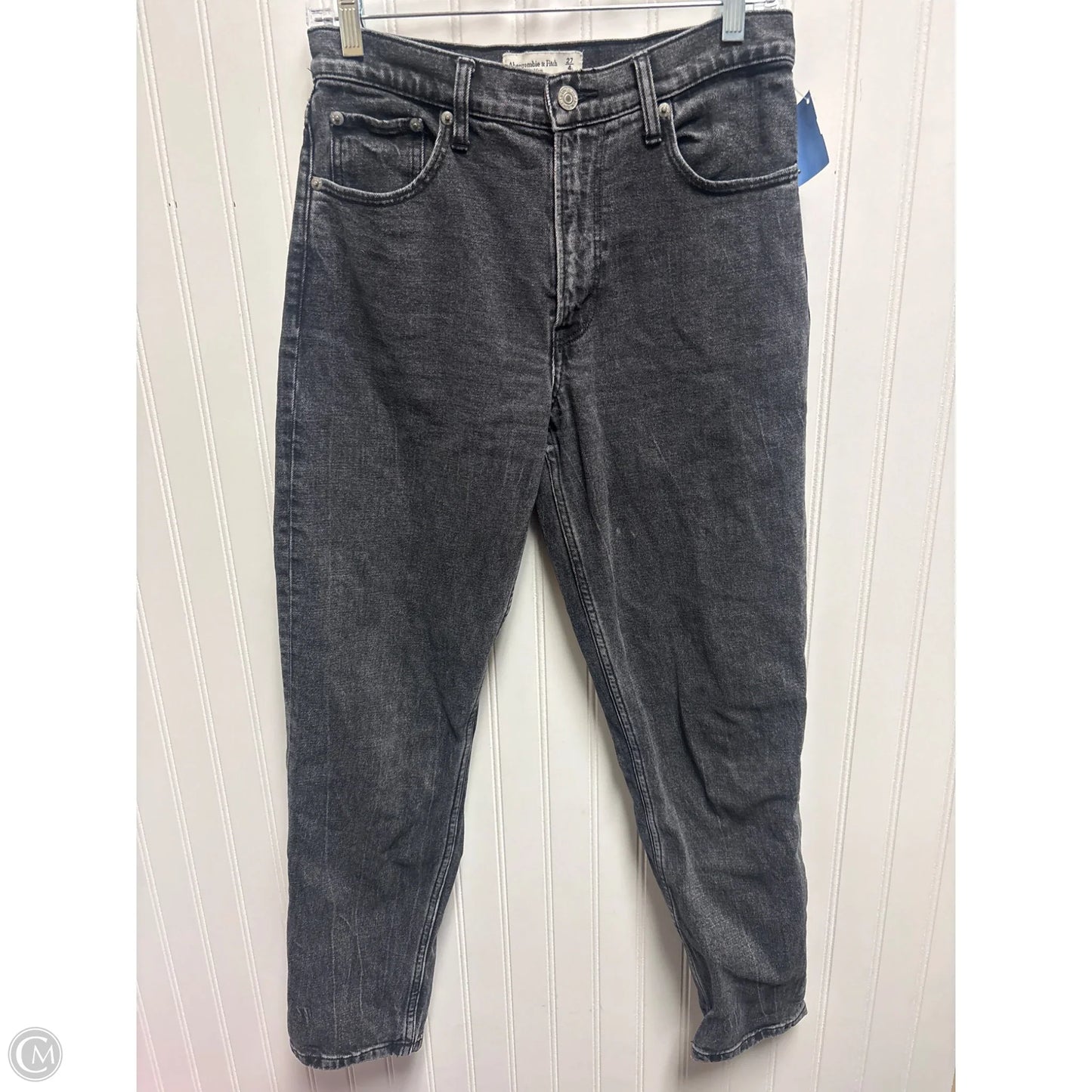 Jeans Straight By Abercrombie And Fitch In Black, Size: 4