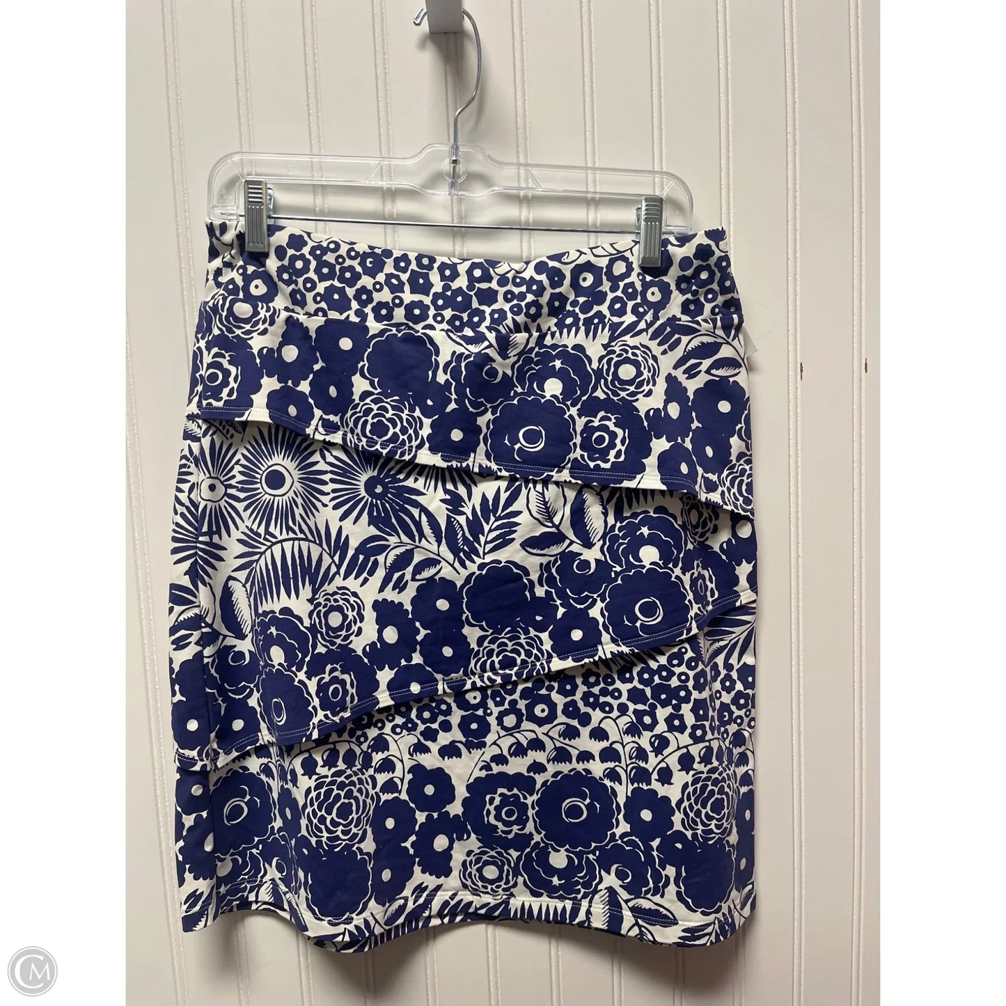 Skirt Midi By J Mclaughlin In Blue & White, Size: M