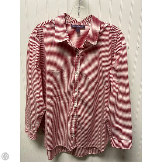 Top Long Sleeve By Gloria Vanderbilt In Striped Pattern, Size: L
