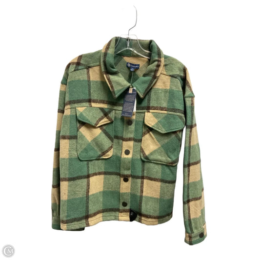 Jacket Faux Fur & Sherpa By Democracy In Green, Size: L