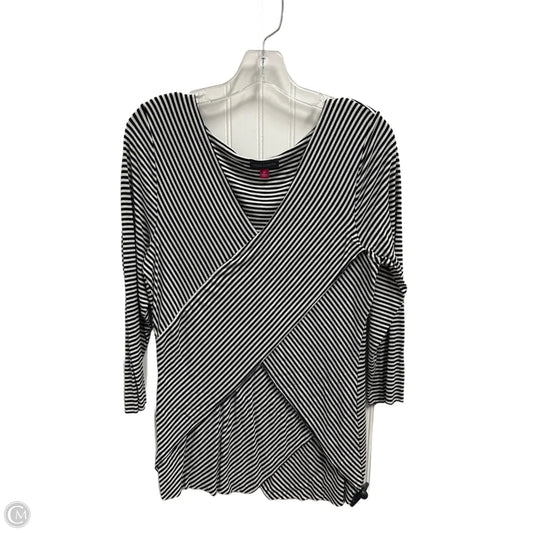 Top Long Sleeve By Vince Camuto In Striped Pattern, Size: M