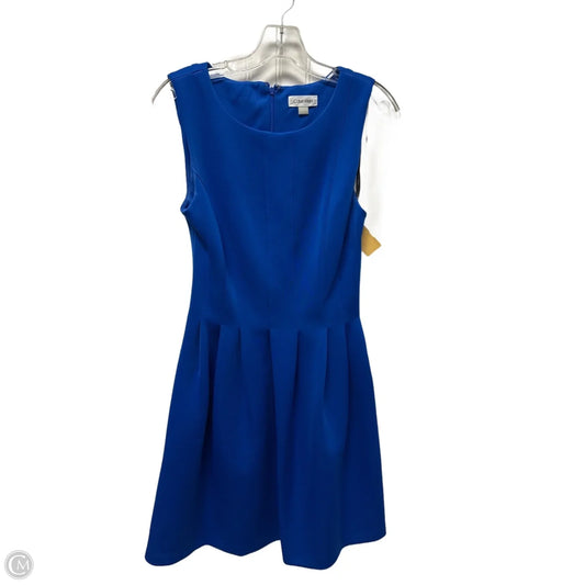 Dress Casual Midi By Calvin Klein In Blue, Size: M