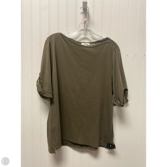 Top Short Sleeve By Calvin Klein In Green, Size: Xl