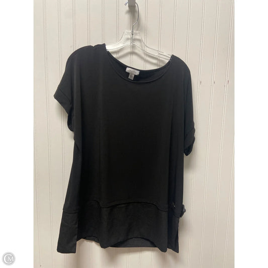 Top Short Sleeve By Calvin Klein In Black, Size: L
