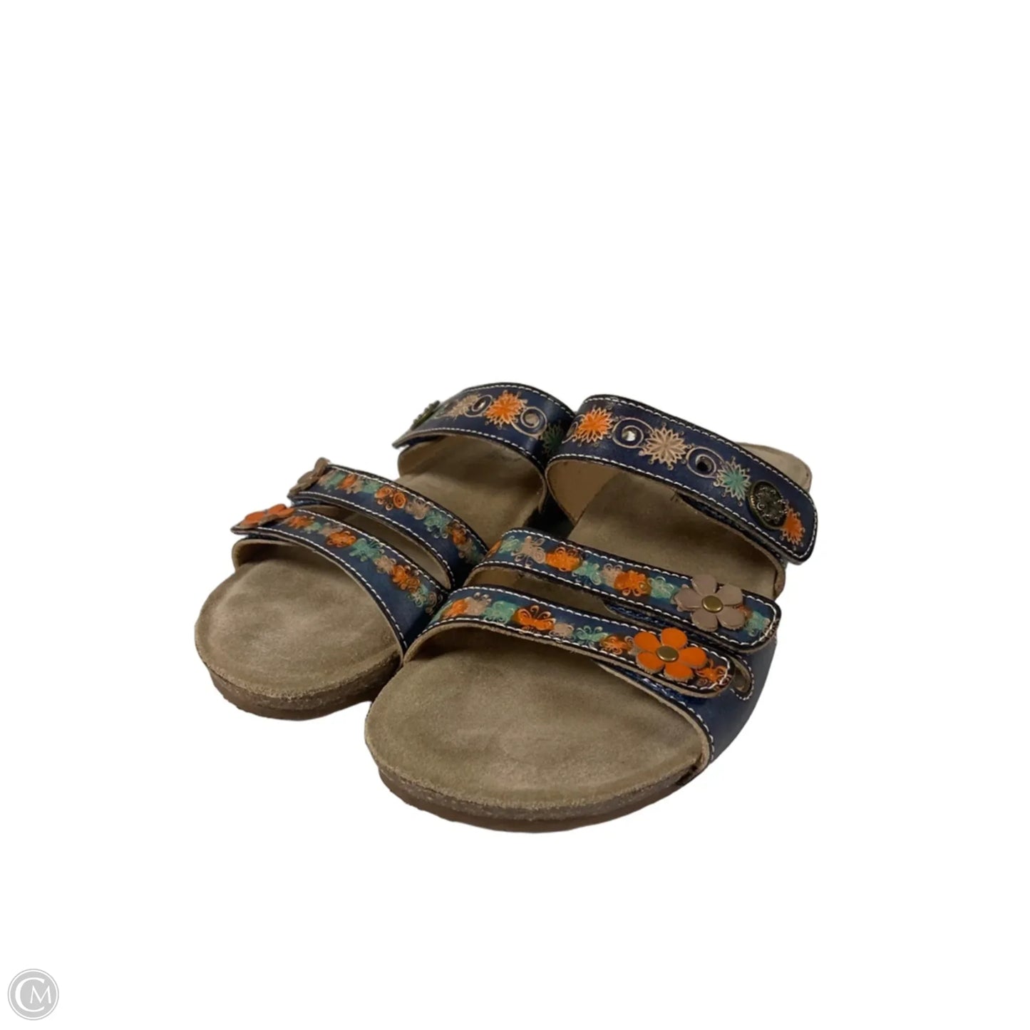 Sandals Flats By Spring Step In Blue, Size: 7.5