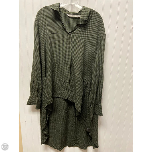 Tunic 3/4 Sleeve By Zara In Green, Size: Xl