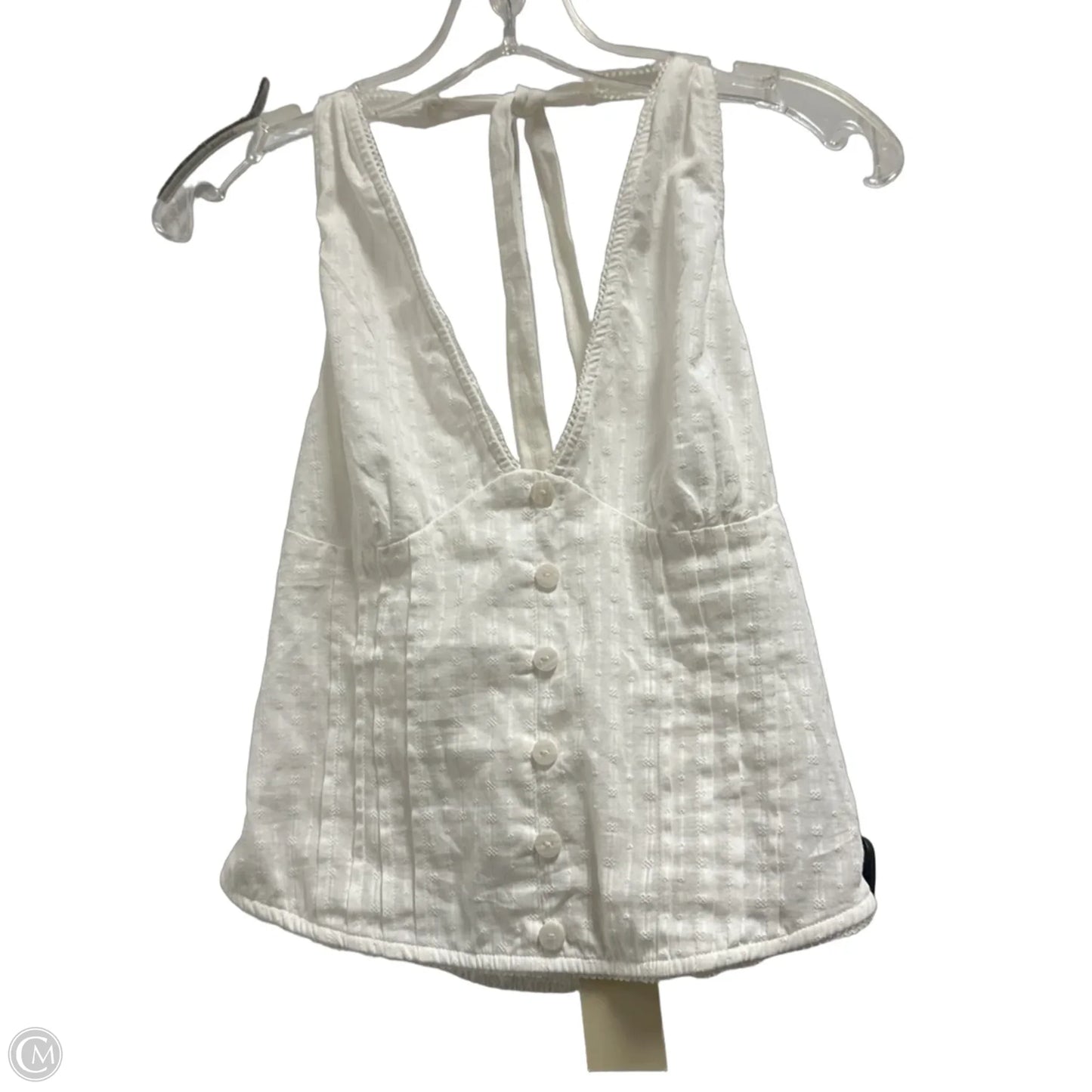 Top Sleeveless By Clothes Mentor In White, Size: M