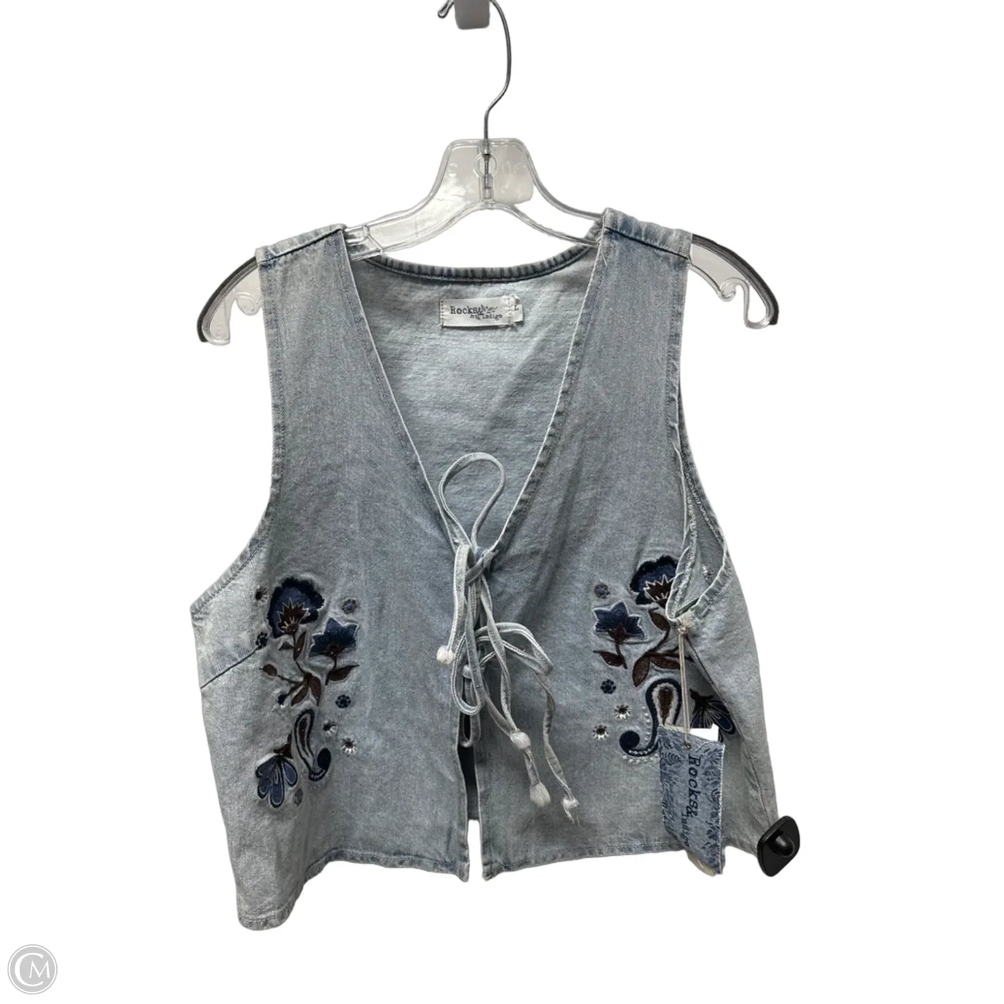 Vest Other By Rod Beattie In Blue Denim, Size: L