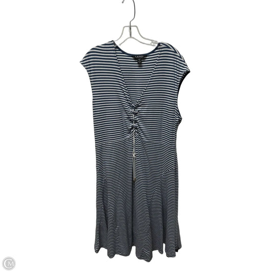 Dress Casual Midi By Lauren By Ralph Lauren In Striped Pattern, Size: 2x