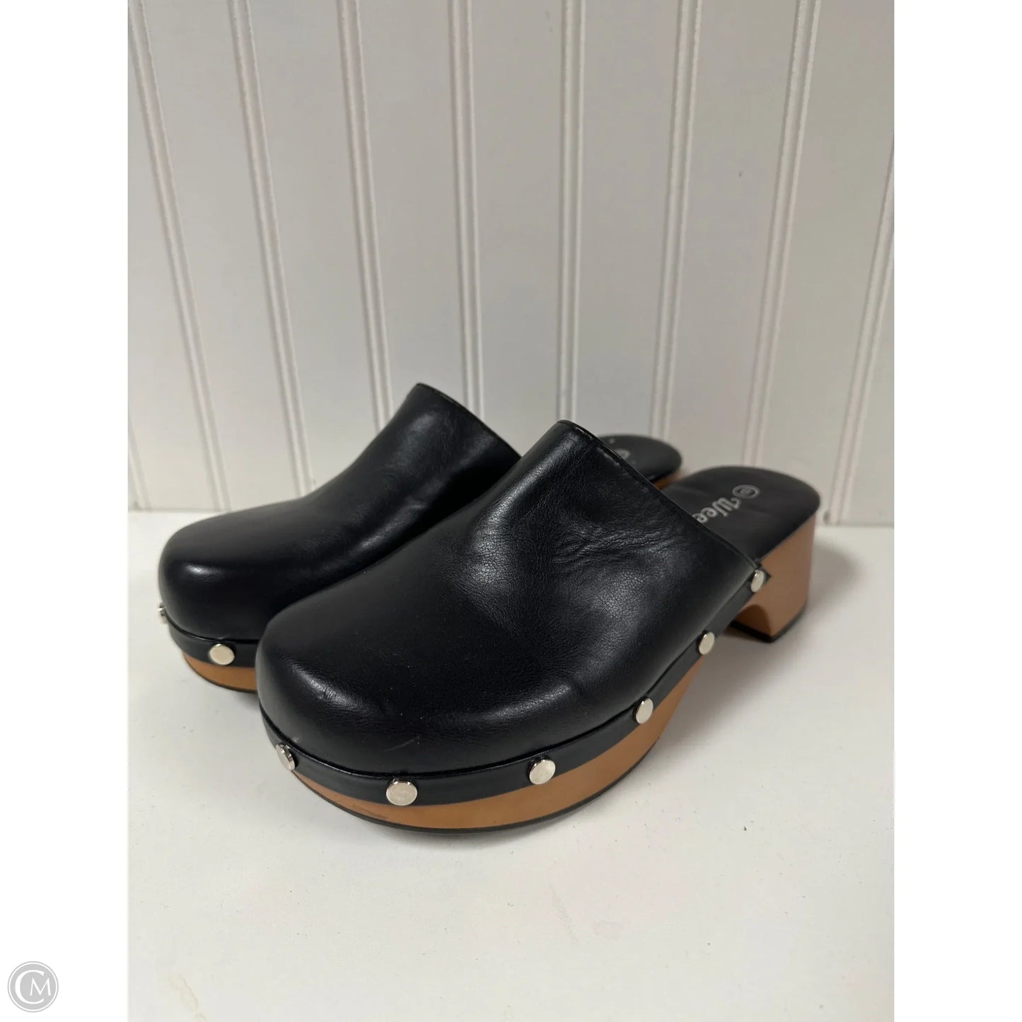 Sandals Heels Block By Clothes Mentor In Black, Size: 6