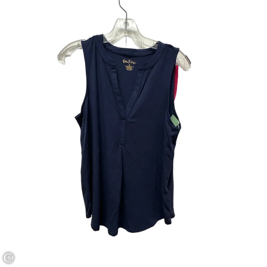 Top Sleeveless Designer By Lilly Pulitzer In Navy, Size: S