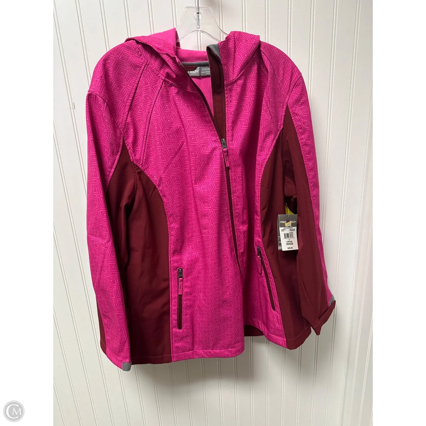 Athletic Jacket By Clothes Mentor In Pink, Size: 3x