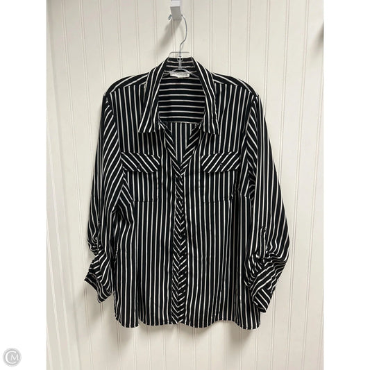 Top Long Sleeve By Notations In Black, Size: 3x