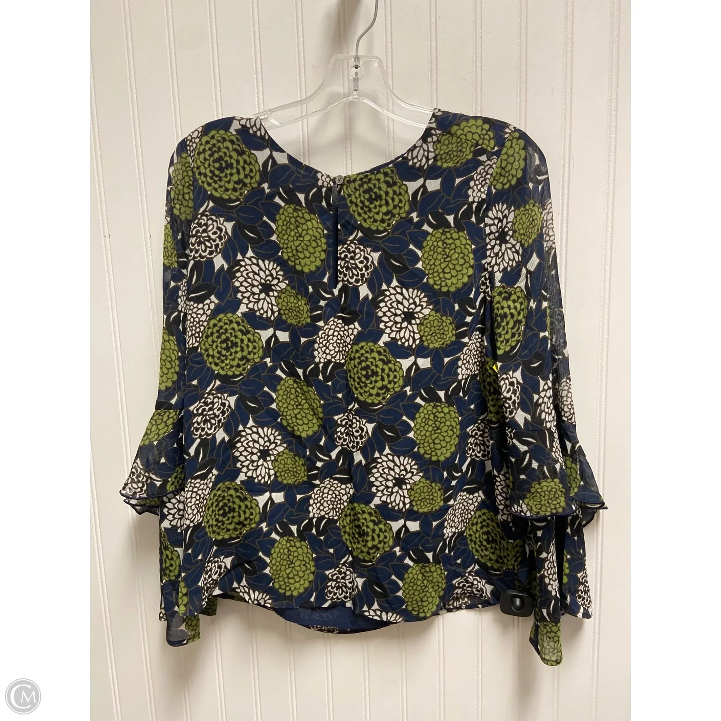 Top Long Sleeve By Ann Taylor In Blue & Green, Size: S