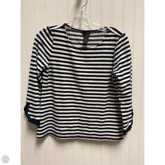 Top Long Sleeve By Ann Taylor In Striped Pattern, Size: Xs