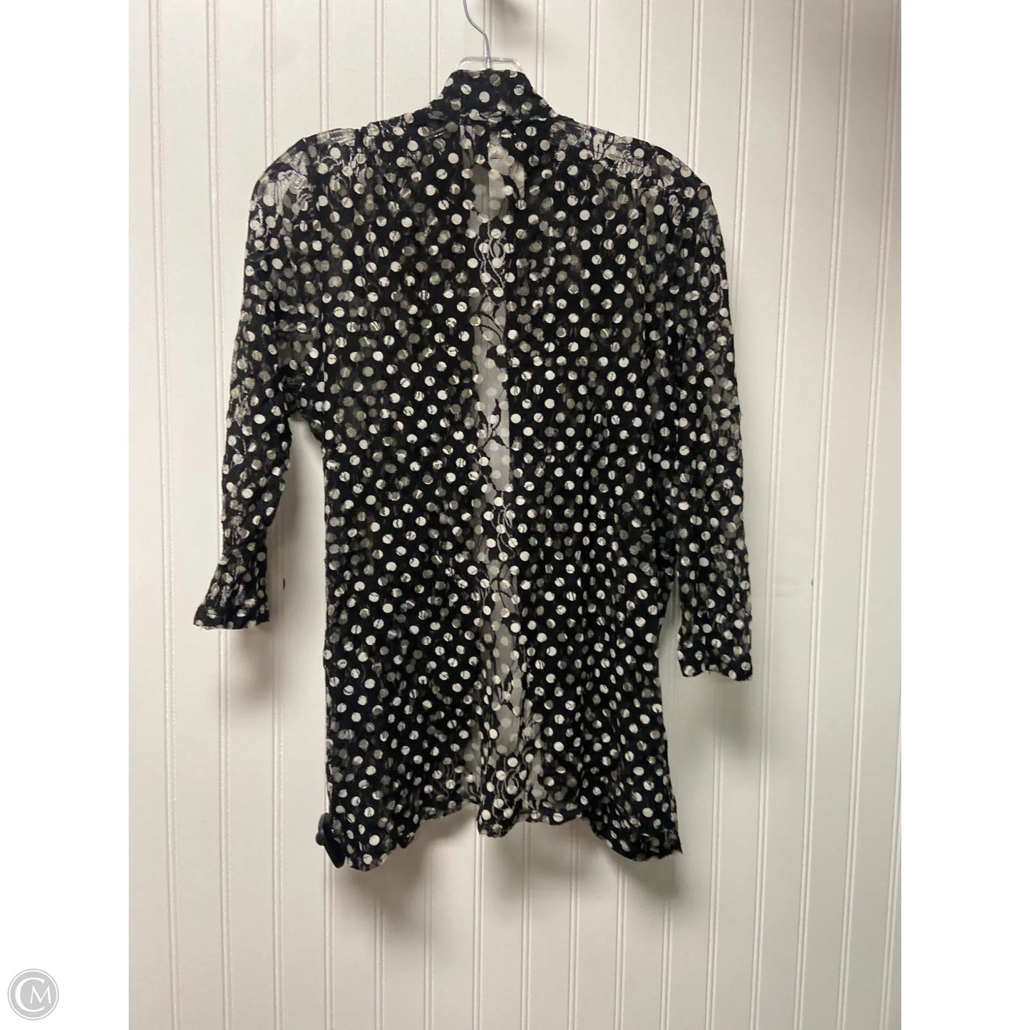 Top Long Sleeve By Slinky Brand In Polkadot Pattern, Size: M