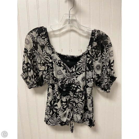 Top Short Sleeve By Inc In Black, Size: S